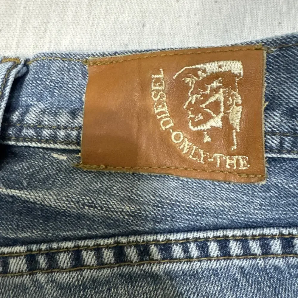 Diesel Straight Mens 32x32 Blue Jeans Wash Cowboy Western Nice Fade EUC
